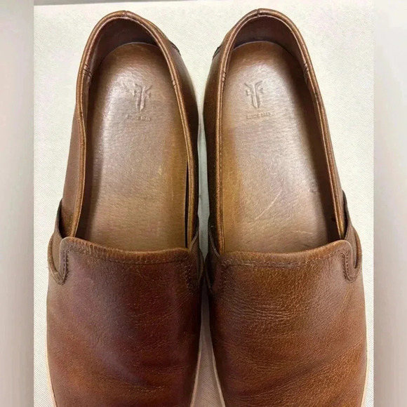 Frye Dylan Womens Brown Cognac Fashion Sneaker Slip On Shoe Size 9 - Picture 4 of 6